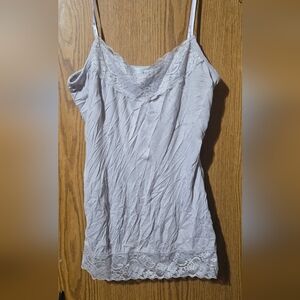 Maurices Lace Trim Camisole in Light Gray